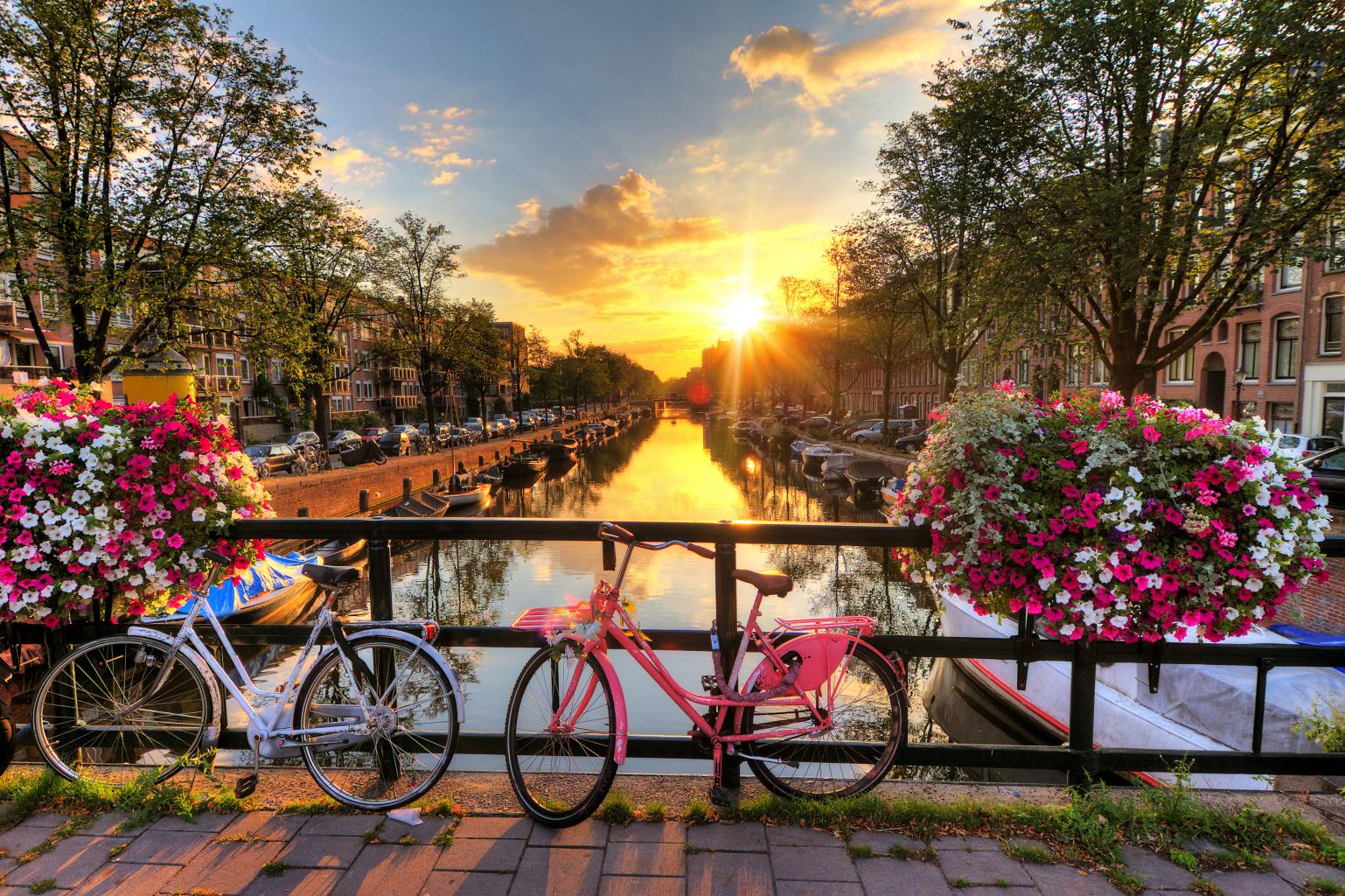 Sunset over Amsterdam